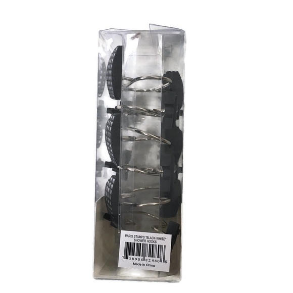 Paris Eiffel Tower Shower Curtain Hooks Parisian French Decor Set of 12 - Picture 7 of 9